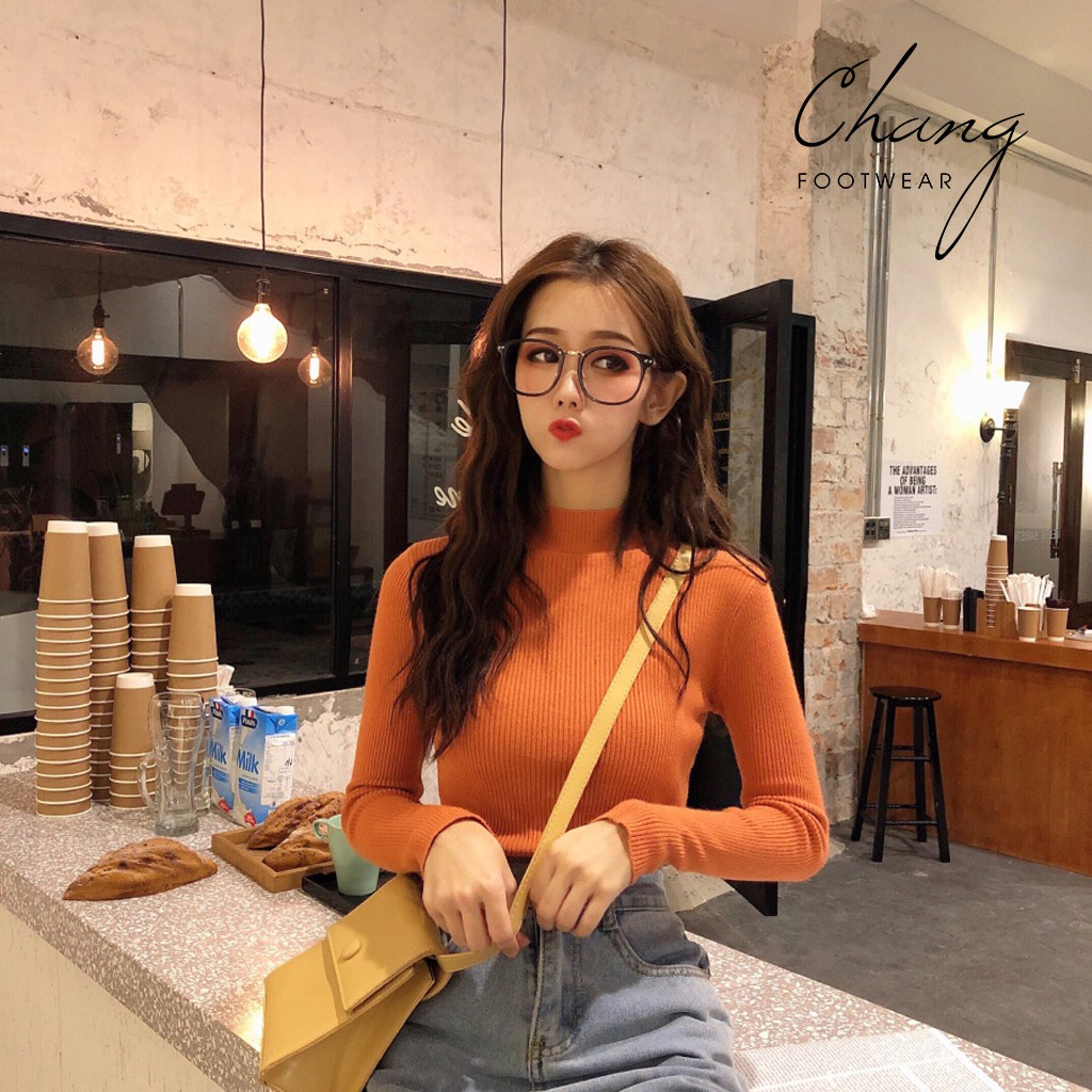 ÁO LEN CỔ 3 PHÂN  chất đẹp, không bai nhão