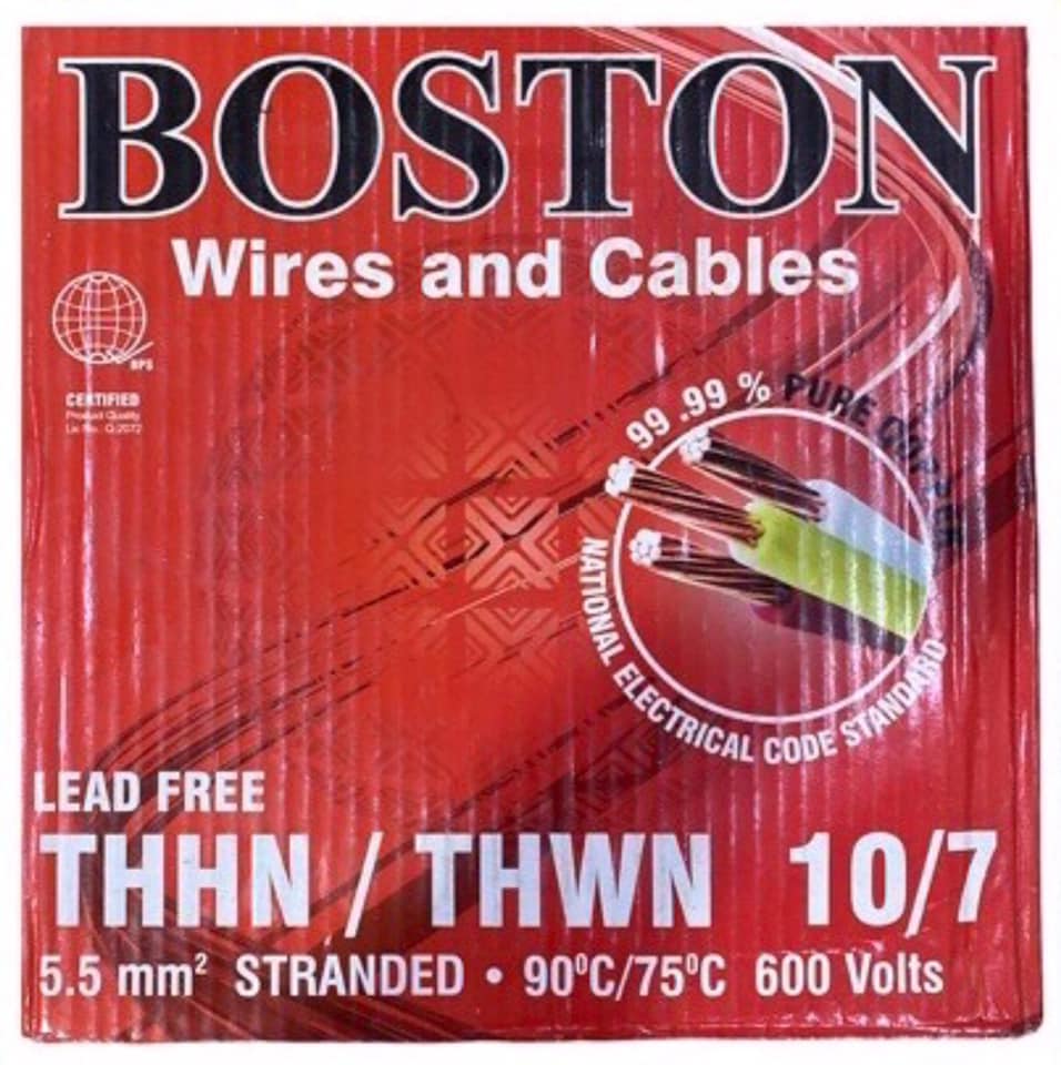 Boston 5.5mm2 THHN Stranded Wire 150m/roll | Lazada PH