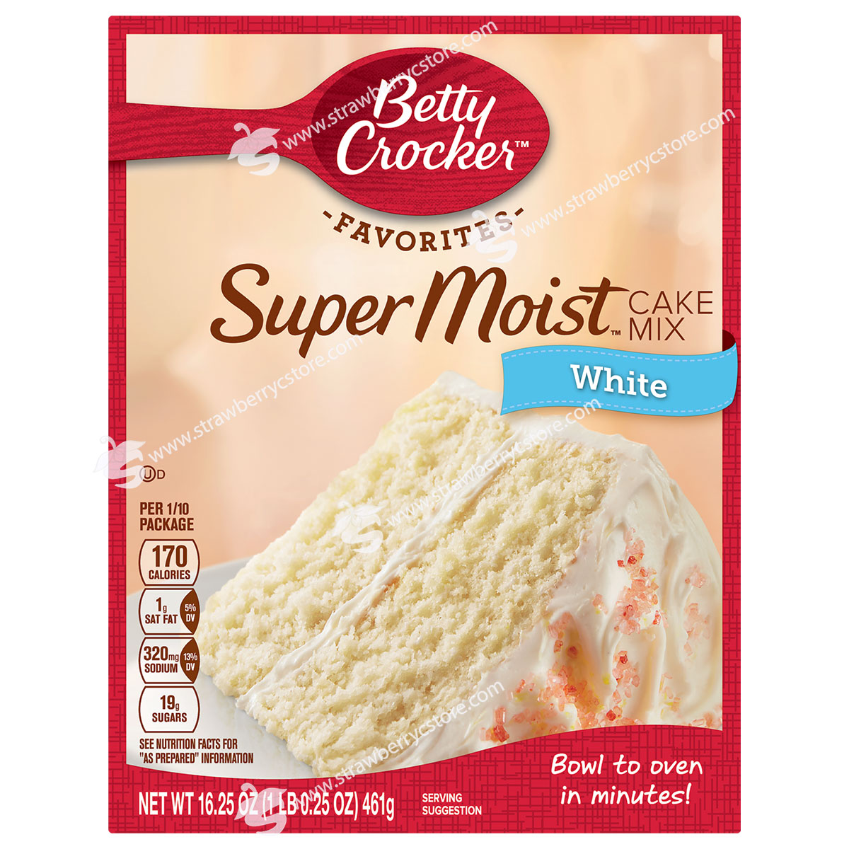 Bột làm bánh pha sẵn betty crocker super moist cake mix, hộp 432g 15.25 oz. - ảnh sản phẩm 10