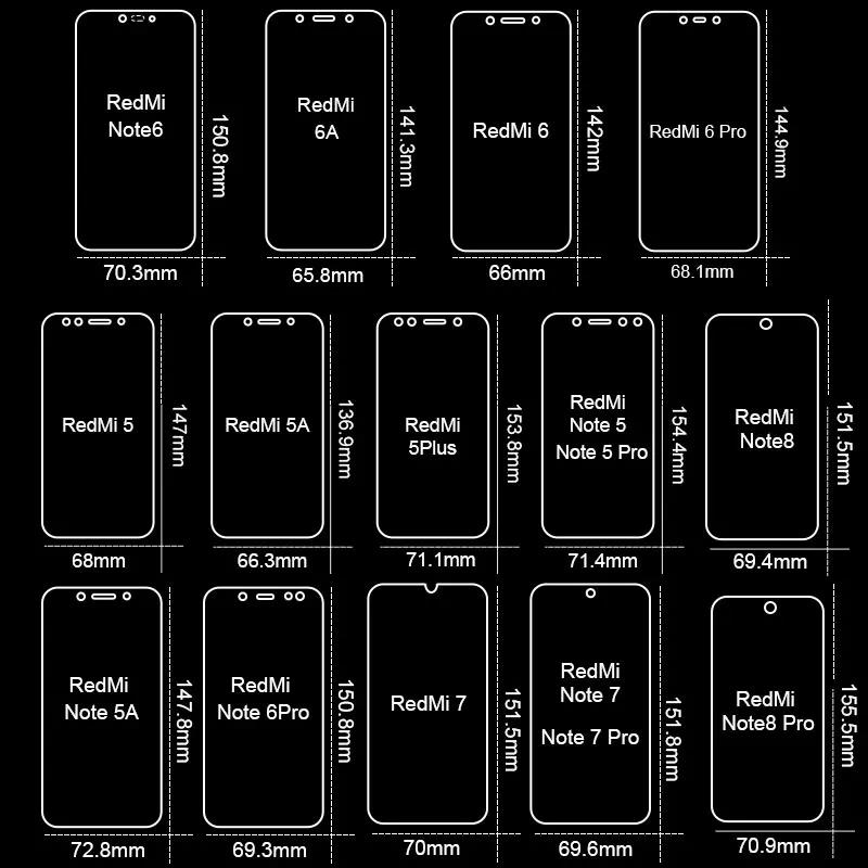 Carry meed Fashion  3Pcs फुल कभर टेम्पर्ड ग्लास Xiaomi Redmi Note 9 7 8 6 5 Pro स्क्रिन प्रोटेक्टर Redmi Note 12 11 Pro MAX को लागि. 