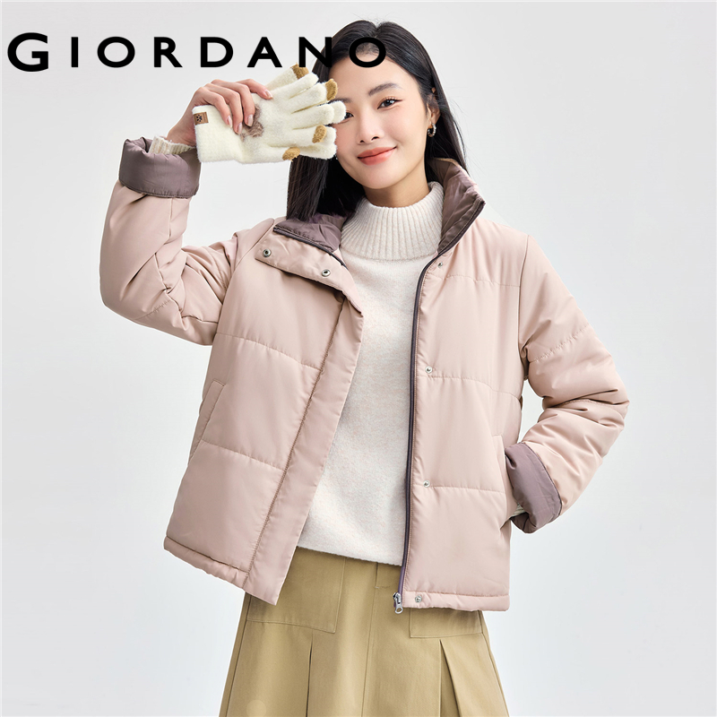 Winter Stand Collar Cotton Jacket With Pockets Fashion Knitted Stitching Zipper Coat Warm Tops For Women Clothing