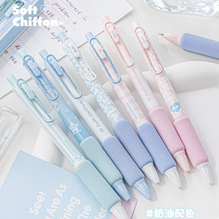 Set 4 bút gel Soft Chiffron Rosy Posy