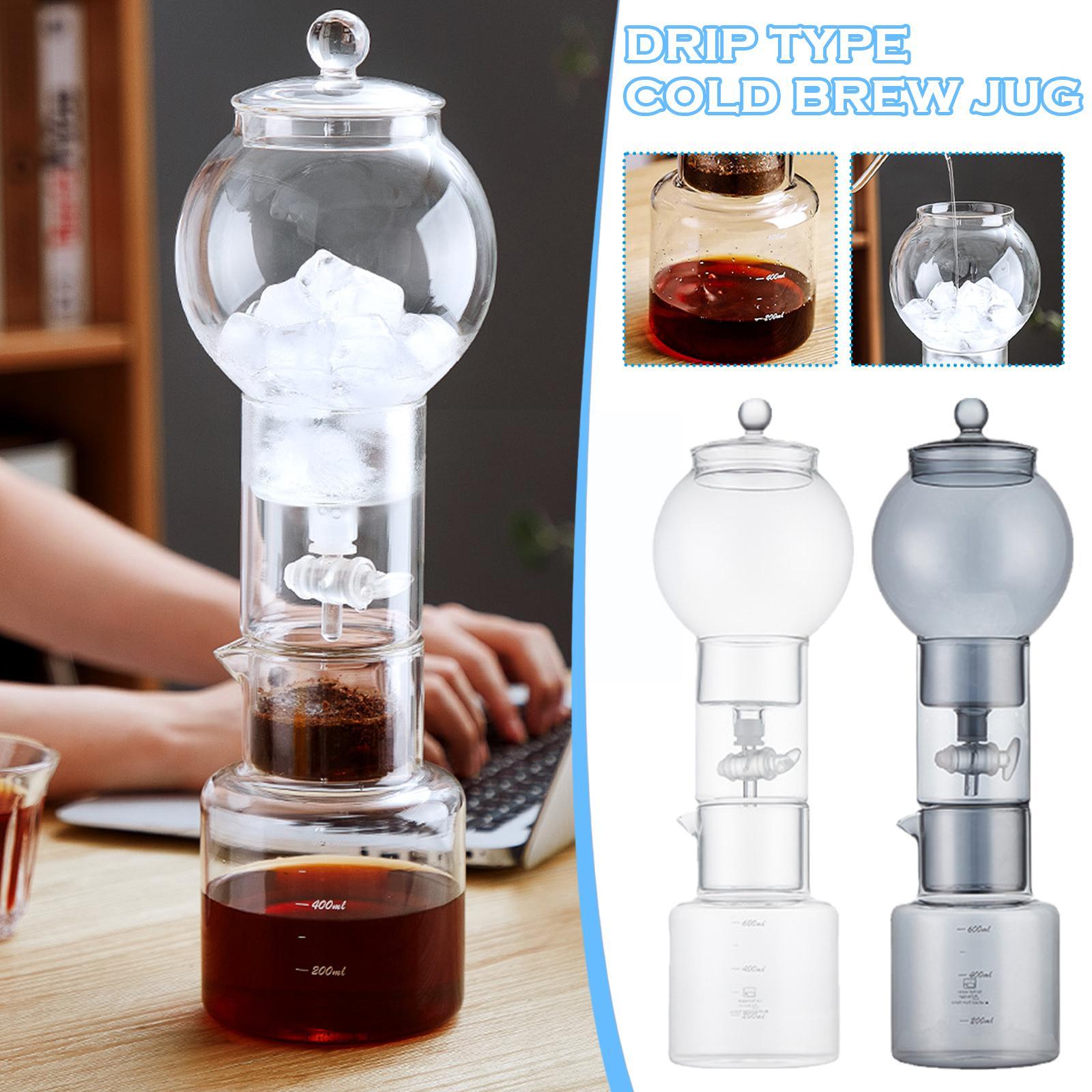 600ML Máy pha cà phê nhỏ giọt cà phê Espresso thức uống pha lạnh tái sử dụng máy lọc Nồi công cụ Ice Glass percolator nhỏ giọt 에스프레소