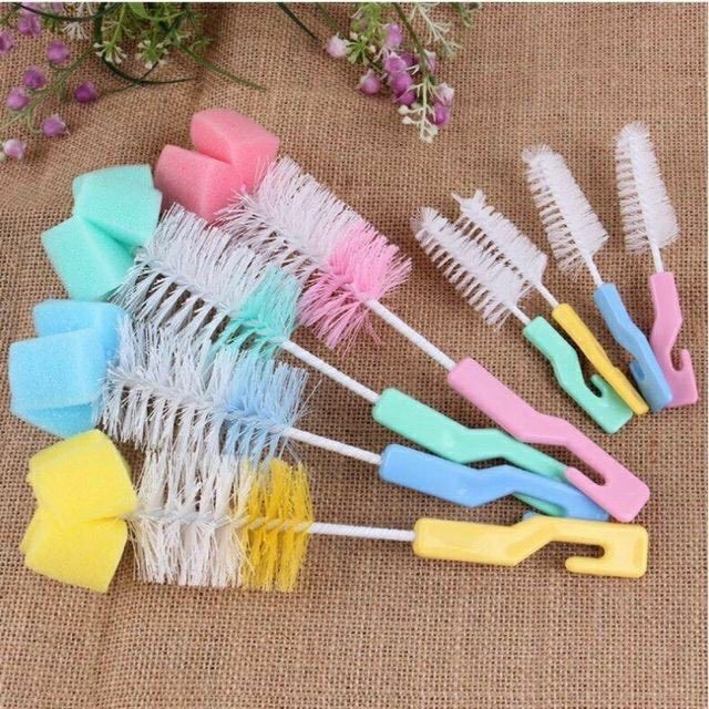 Cọ bình sữa 2 chi tiết đa năng vệ sinh bình và núm ti