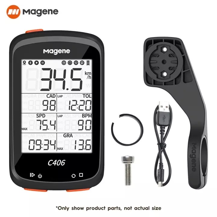 RRSkit【ENGLISH】Magene C406 Bike Computer  Wireless Smart Speedometer Road MTB Bicycle Odometer Bluetooth-Compatible ANT+
