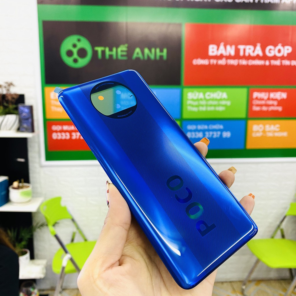 Nắp lưng xiaomi poco x3 nfc, mặt kính lưng xiaomi poco x3 nfc linh kiện đẹp 9/10 zin đổi trả như hình