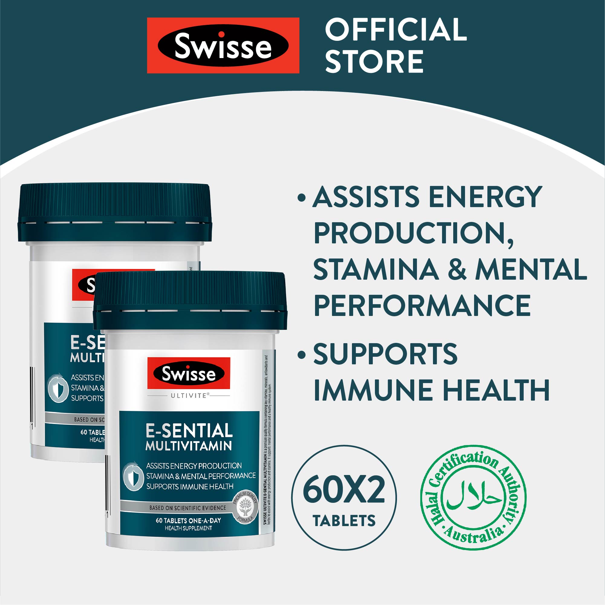 [Twin Pack] Swisse Ultivite E-Sential Multivitamin 60 Tab | Lazada ...