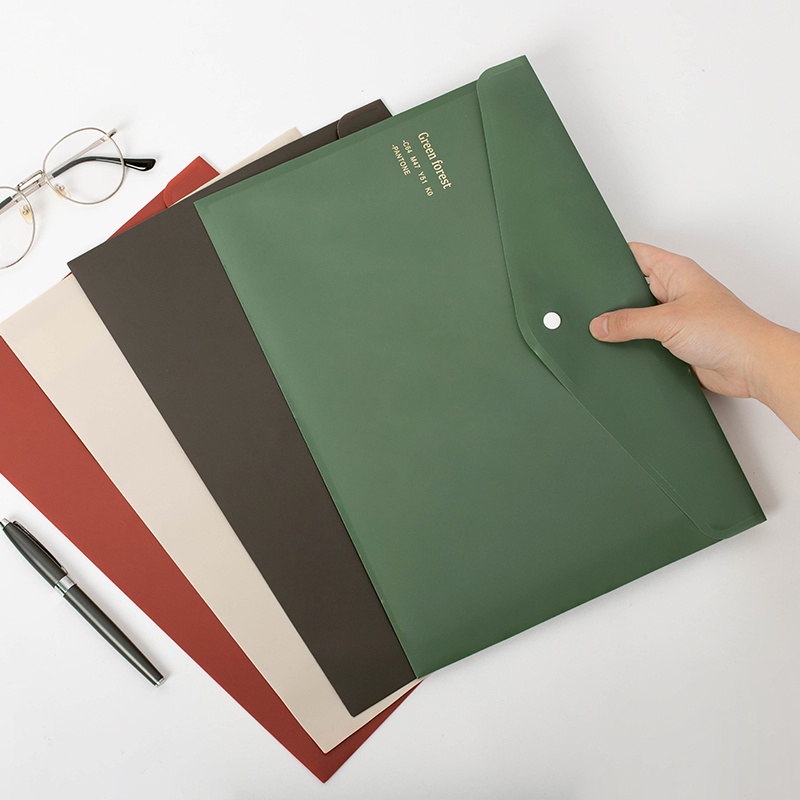 Envelope Folder Storage Bag Retro A4 Large Capacity Paper Clip Storage