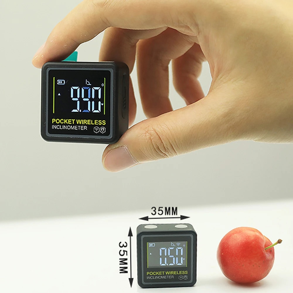 【Customer favorite】 Digital Inclinometer Lcd Backlight Digital Protractor Slope Meter Digital Angle Ruler Single-Side Magnetics Protractor