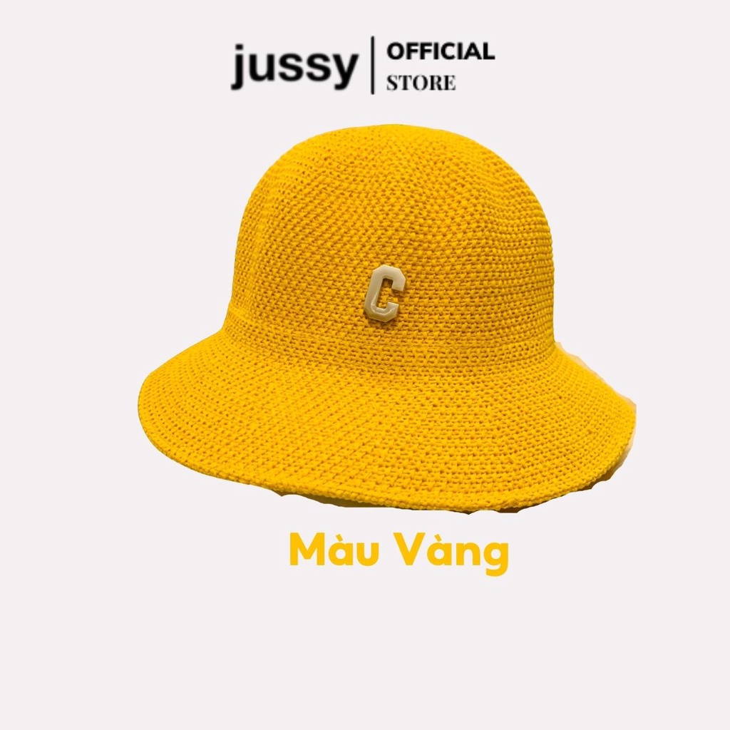 Mũ len mềm rộng vành chữ m jussy official mũ len rộng vành nữ vintage phong cách hàn quốc