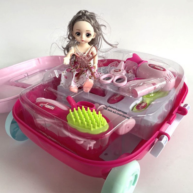 ĐỒ CHƠI VALI KÉO TRANG ĐIỂM BÚP BÊ