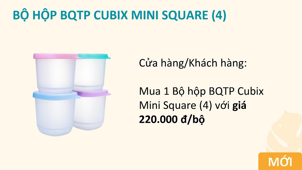Bộ hộp BQTP Cubix Mini Square (4 hộp)
