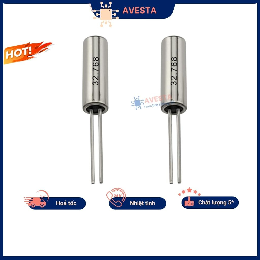 Thạch anh 32.768kHz 3x8mm chân cắm chất lượng cao Avesta