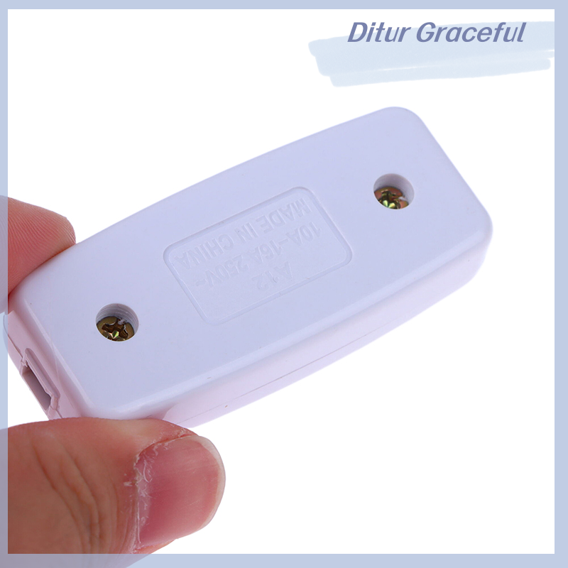 Ditur 1Pc Light Switch For Home Classic White Inline ON OFF Table Bedside Lamp Desk Light Cord Cable Switches Electrical Accessories