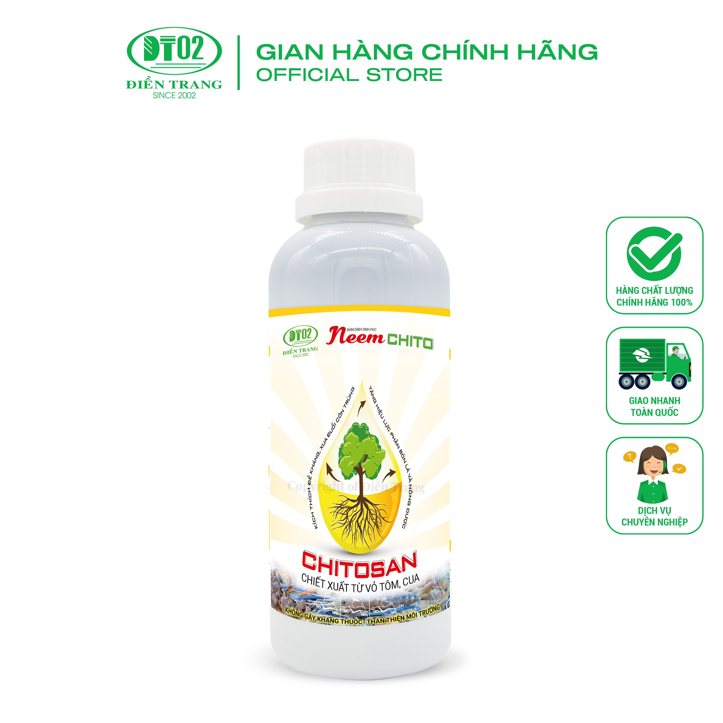 Chất bám dính sinh học Neem Chitosan 500ML