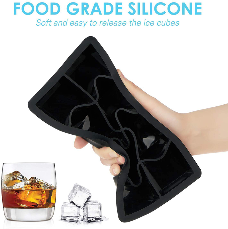 Food Grade Ice Cube Tray Mold 4/6/8 Grid Square Ice Cube Maker Jelly Pudding Tool