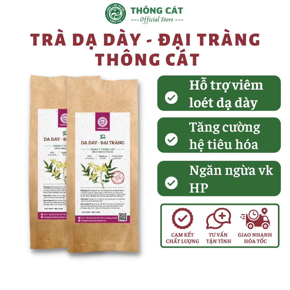 Trà dạ dày thảo dược túi lọc - Ch.ữa đau dạ dày, ợ chua, trào ngược dạ dày, đ.au dạ dày hp, tái tạo niêm mạc dạ dày, tá tràng, hỗ trợ hết đau da dày chỉ sau 7 ngày Đông y gia truyền Thông Cát
