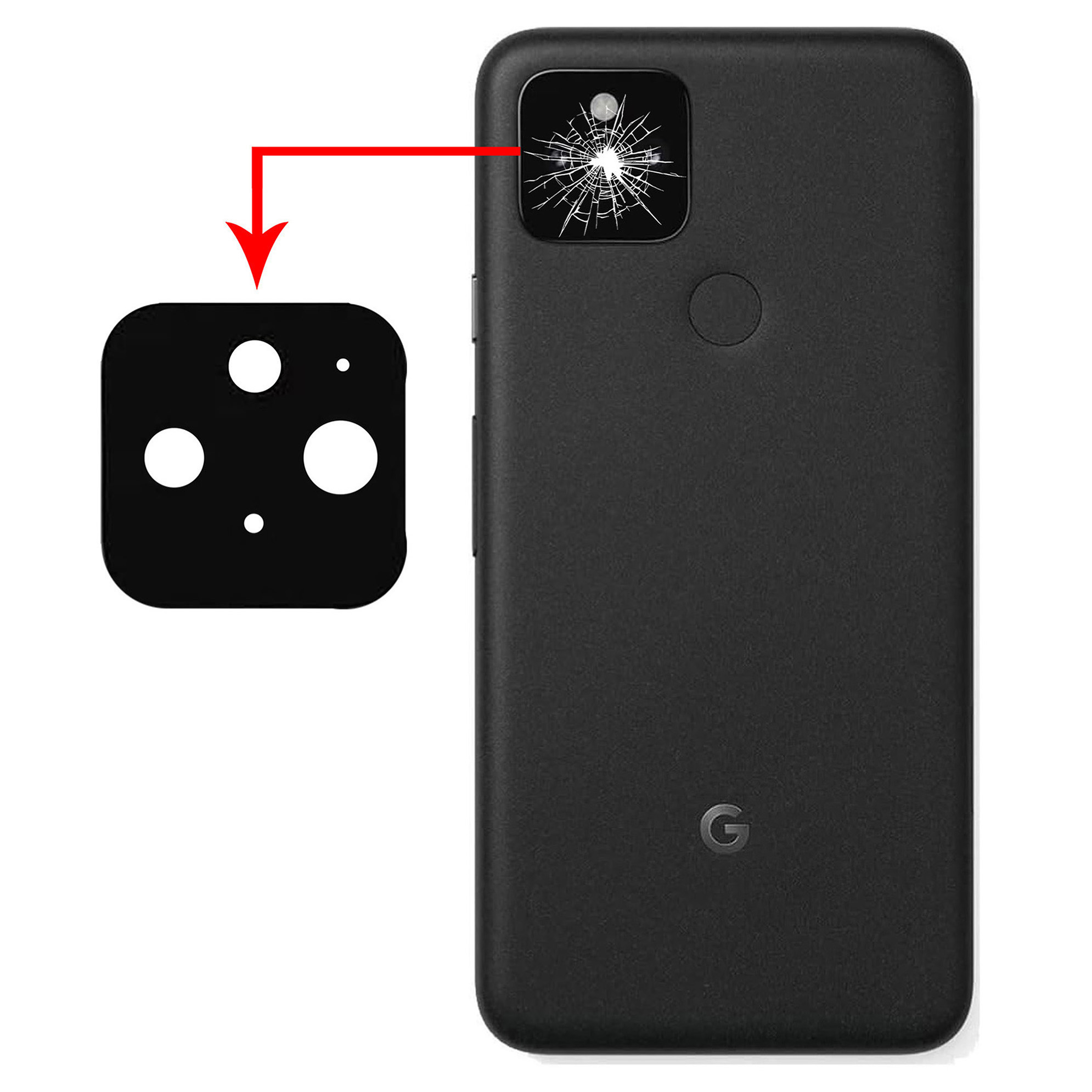 Google Pixel 5  Premuim Quality Back Camera Lens Replacement Glass For Google Pixel 5. 