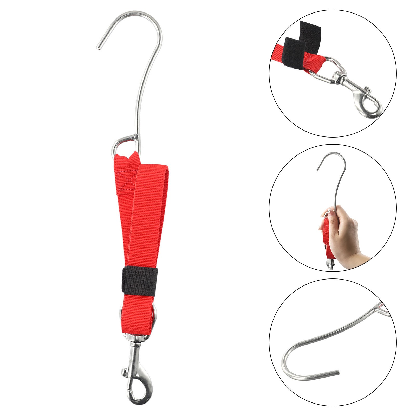 Scuba Diving Single Reef Hook With Webbing Safety Gear Diving Ocean Current Fixation Cords