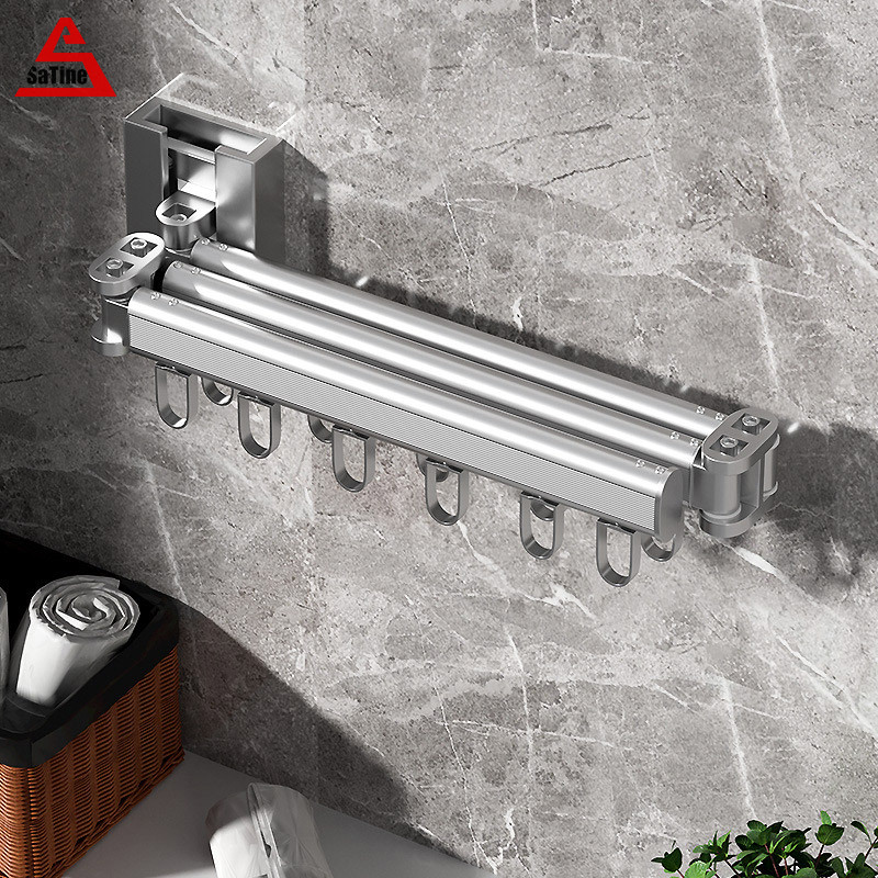 Đa chức năng quần áo cực trong nhà ánh nắng mặt trời khách sạn làm khô tạo tác Ngưỡng Cửa sổ kính thiên văn khăn que vô hình giá phơi khô có thể gấp lại