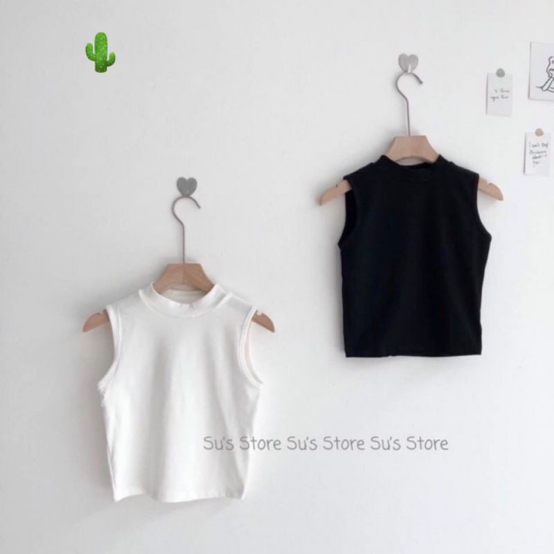[FREESHIP + VOUCHER] Áo kiểu sát nách cổ lọ 3p