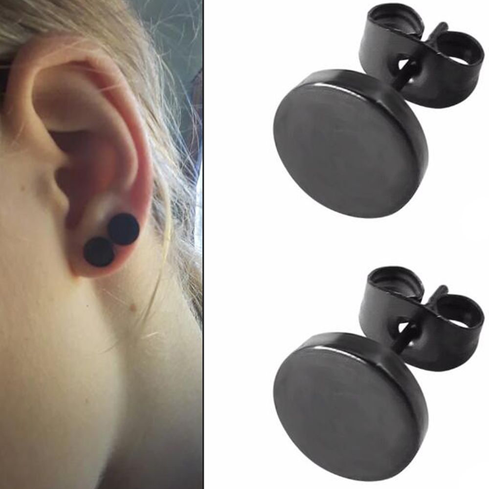Gift Round Shaped Ear Studs For Women Men Earrings Stainless Steel Earrings