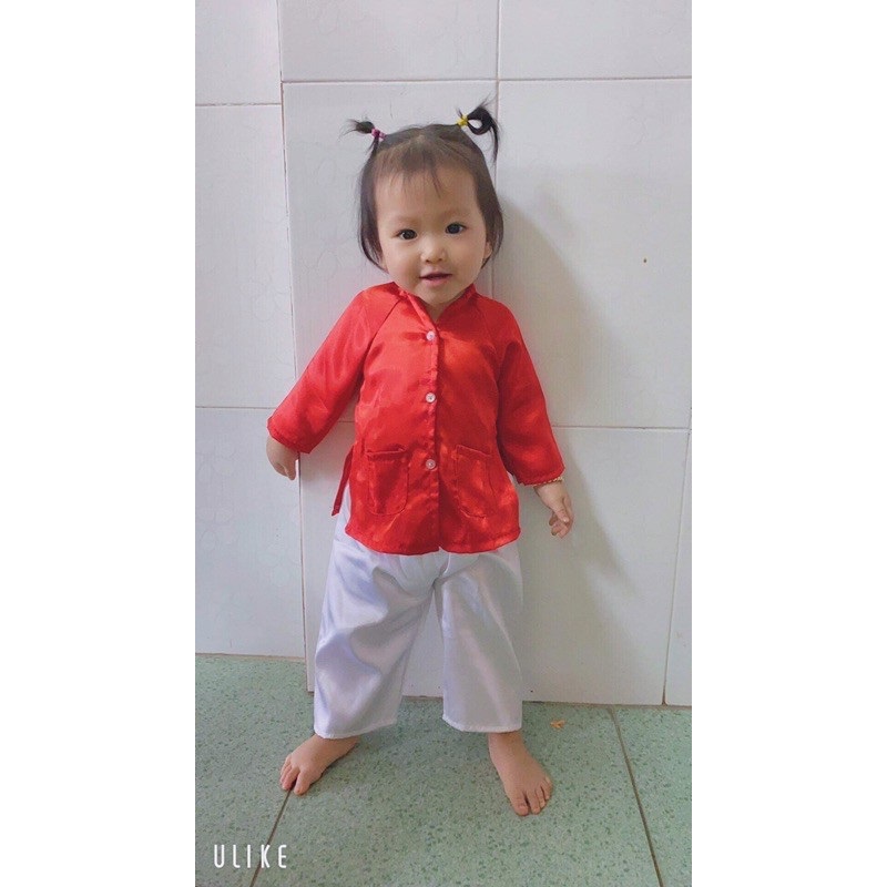 Bộ đồ bà ba trẻ em bé GÁI - bé TRAI ( ảnh thật - đủ size - đủ màu) chất lụa siêu mát