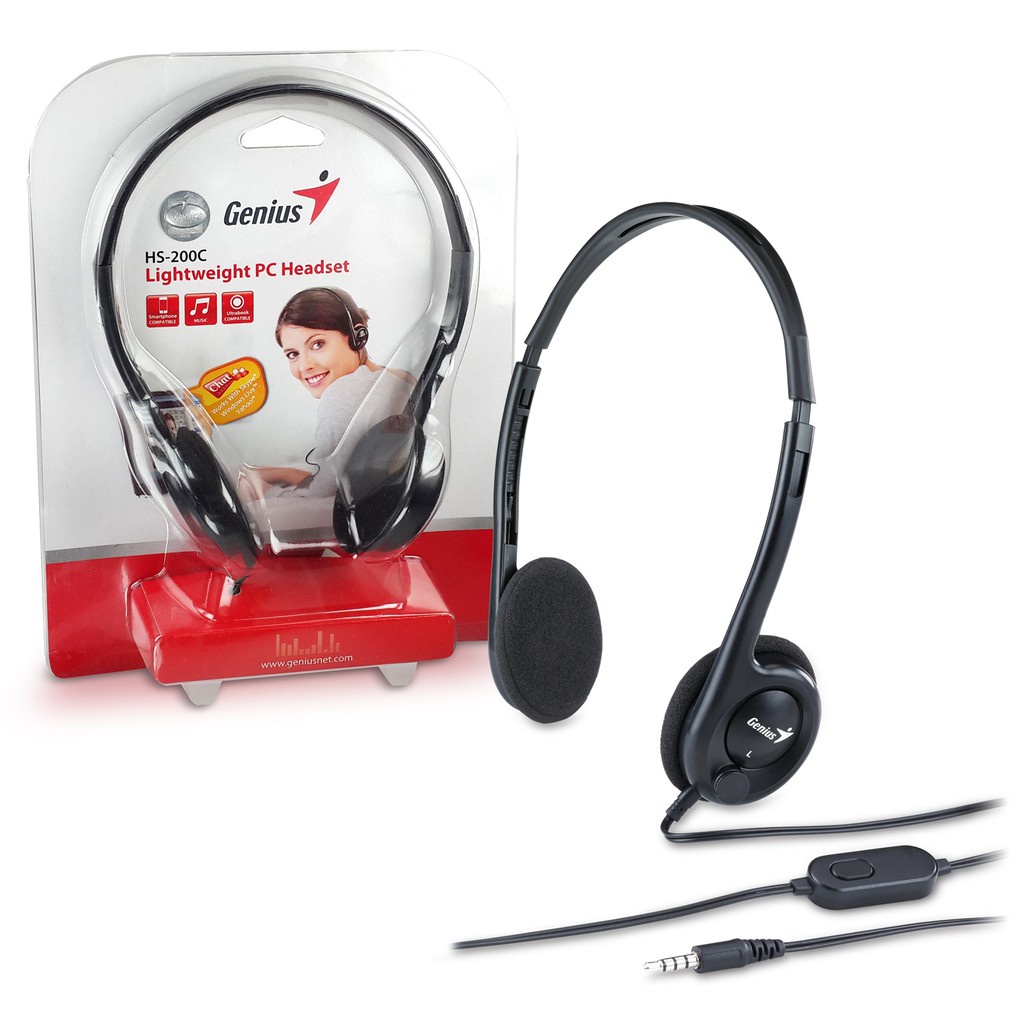 Tai Nghe Genius HS-200C (có 2 jack 3.5mm)