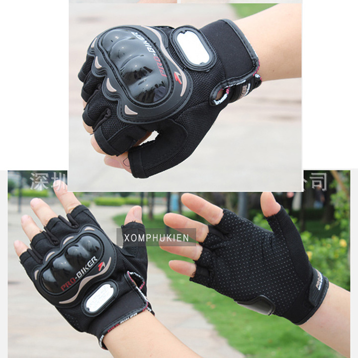[HCM]Găng Tay Pro Biker Hở Ngón Đi Phượt [ 1 Đôi ]