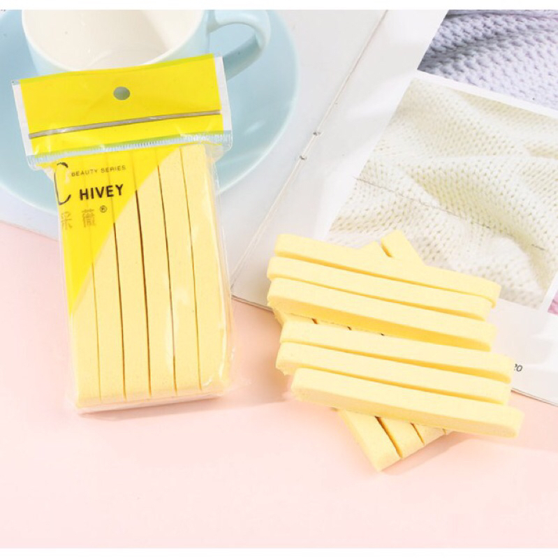 Bông mút rửa mặt [gói 12 miếng - lẻ 6 miếng dùng thử], bông mút bọt biển rửa mặt Chivey