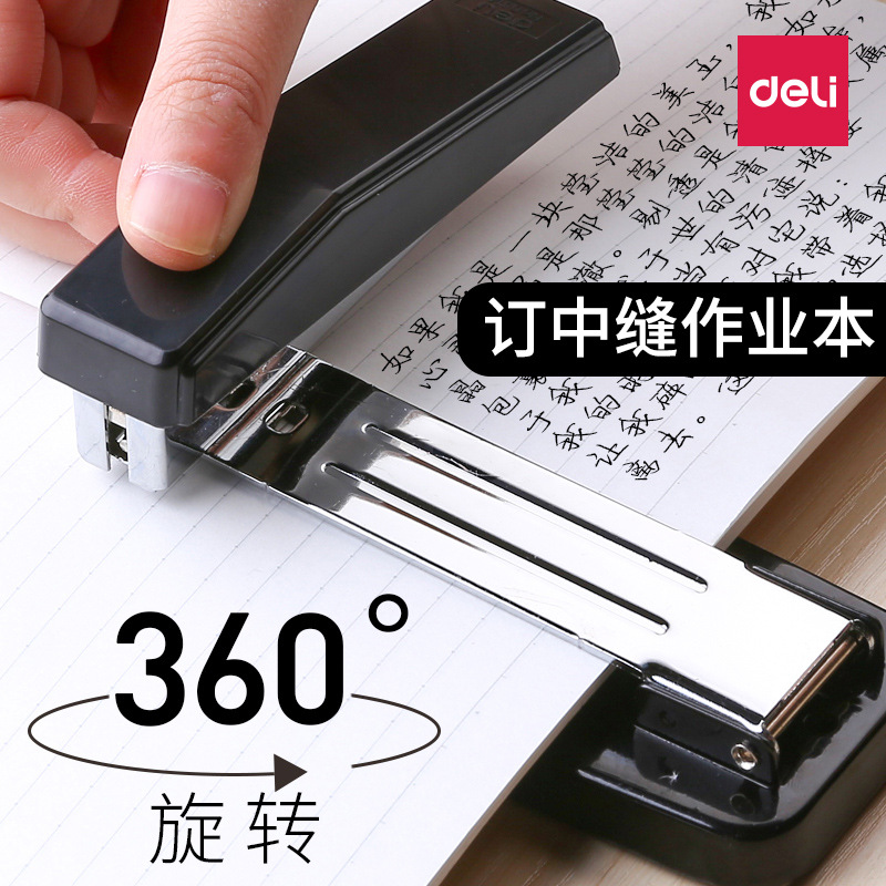 Dập ghim số 3 xoay chiều deli 0414