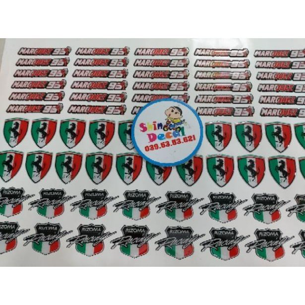 Tem logo phản quang đổ nổi