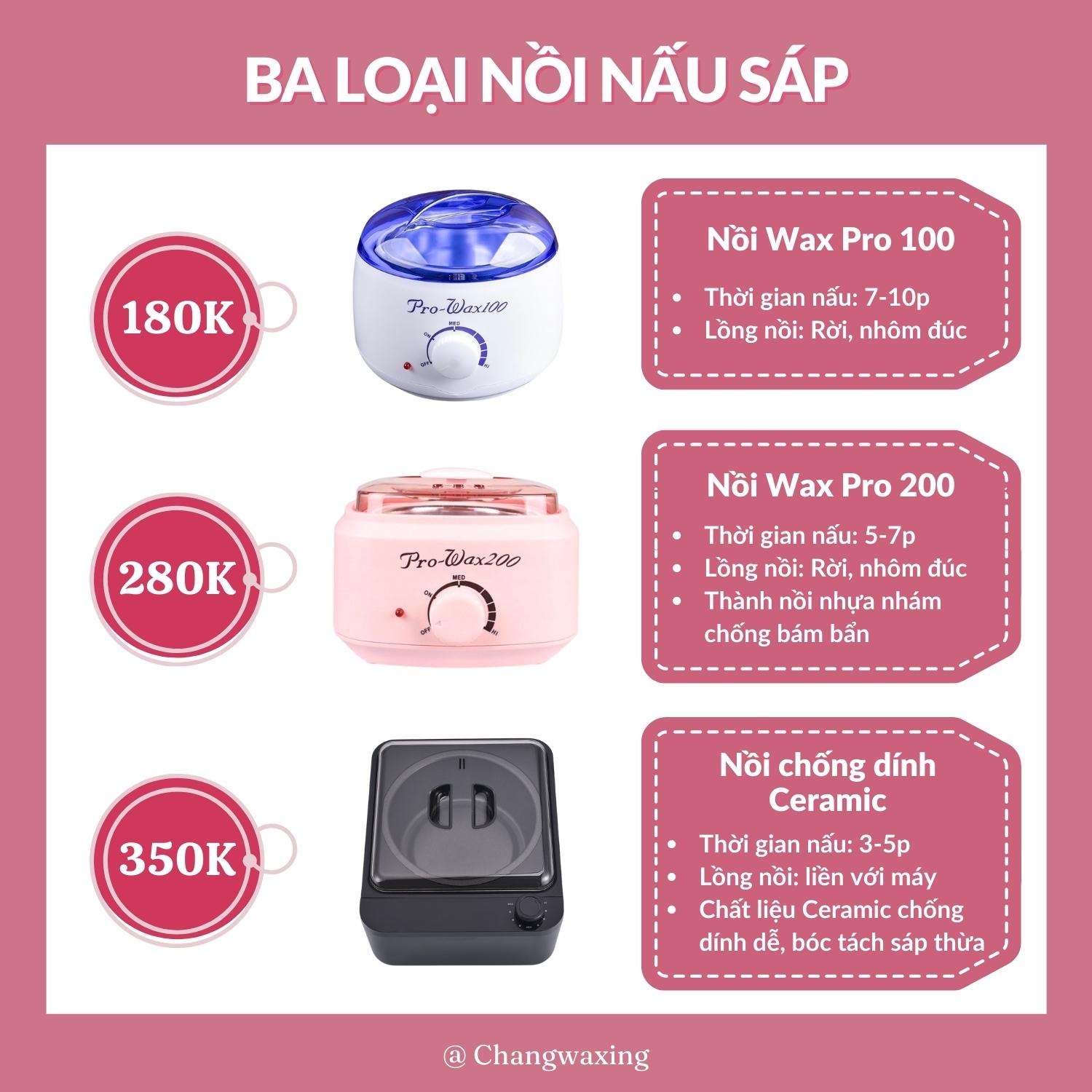 COMBO WAX LÔNG NỒI CHỐNG DÍNH CAO CẤP CERAMIC