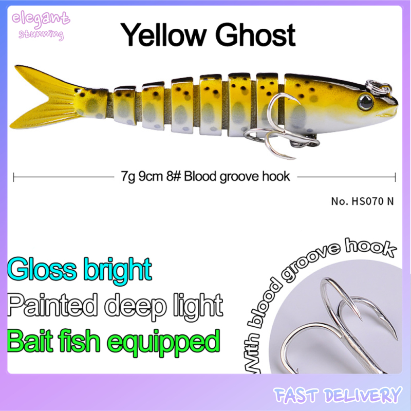 9cm/7g Lure Bait Fishing Lures Trout Multi Jointed Swim Baits Slow
