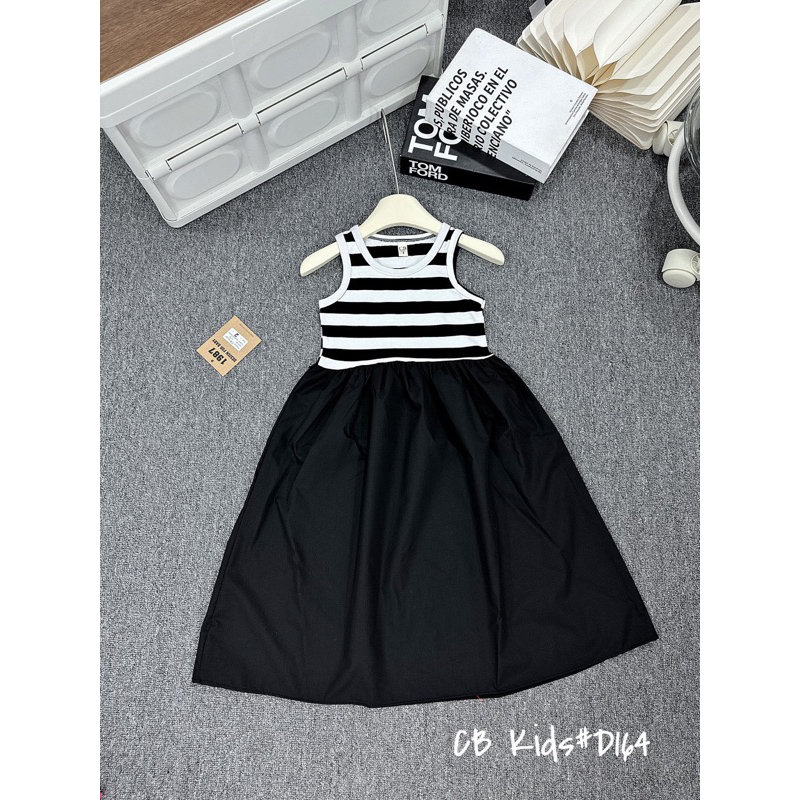 Váy đầm sát nách kẻ ngang D164 cho bé gái