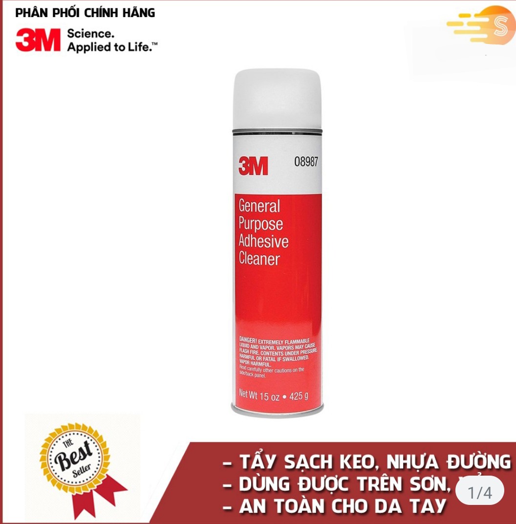 Chai xịt chất tẩy rửa đa năng, tẩy keo - nhựa đường -3m general purpose adhesive cleaner