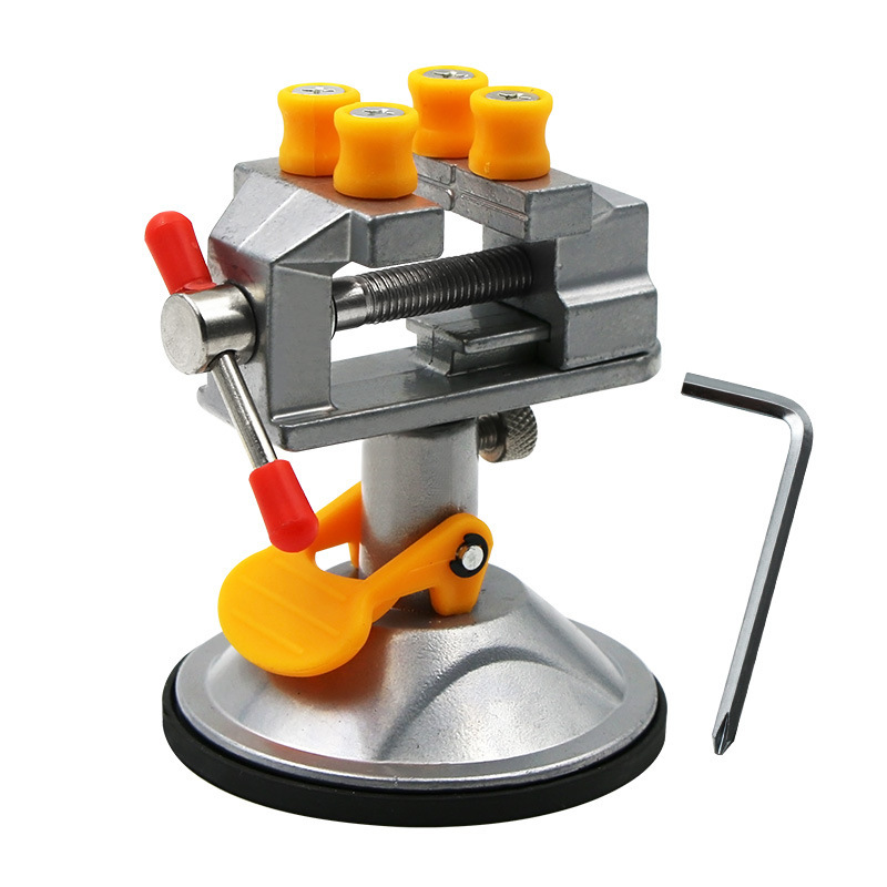 Mini vice vice 360 degree rotatable vice mini walnut clamping tool suction-cup
