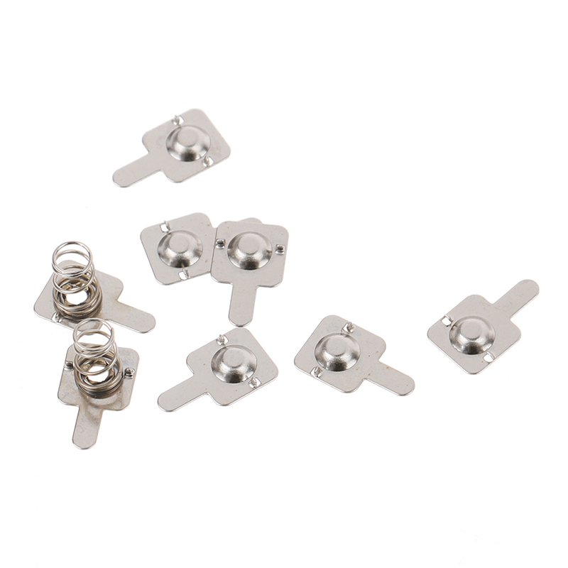 bo 10pair Replacement Metal Batteries Spring Contact Plate Silver For AAA Batterie