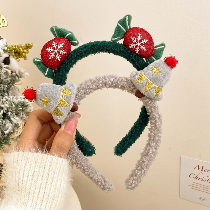 Băng đô Giáng sinh cho trẻ em, băng đô ông già Noel dễ thương cho bé gái, băng đô ngày lễ cho bé gái