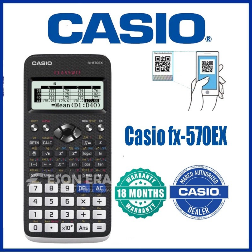 Casio fx-570EX Scientific Calculator 552 Functions Student examination Mini Calculator big