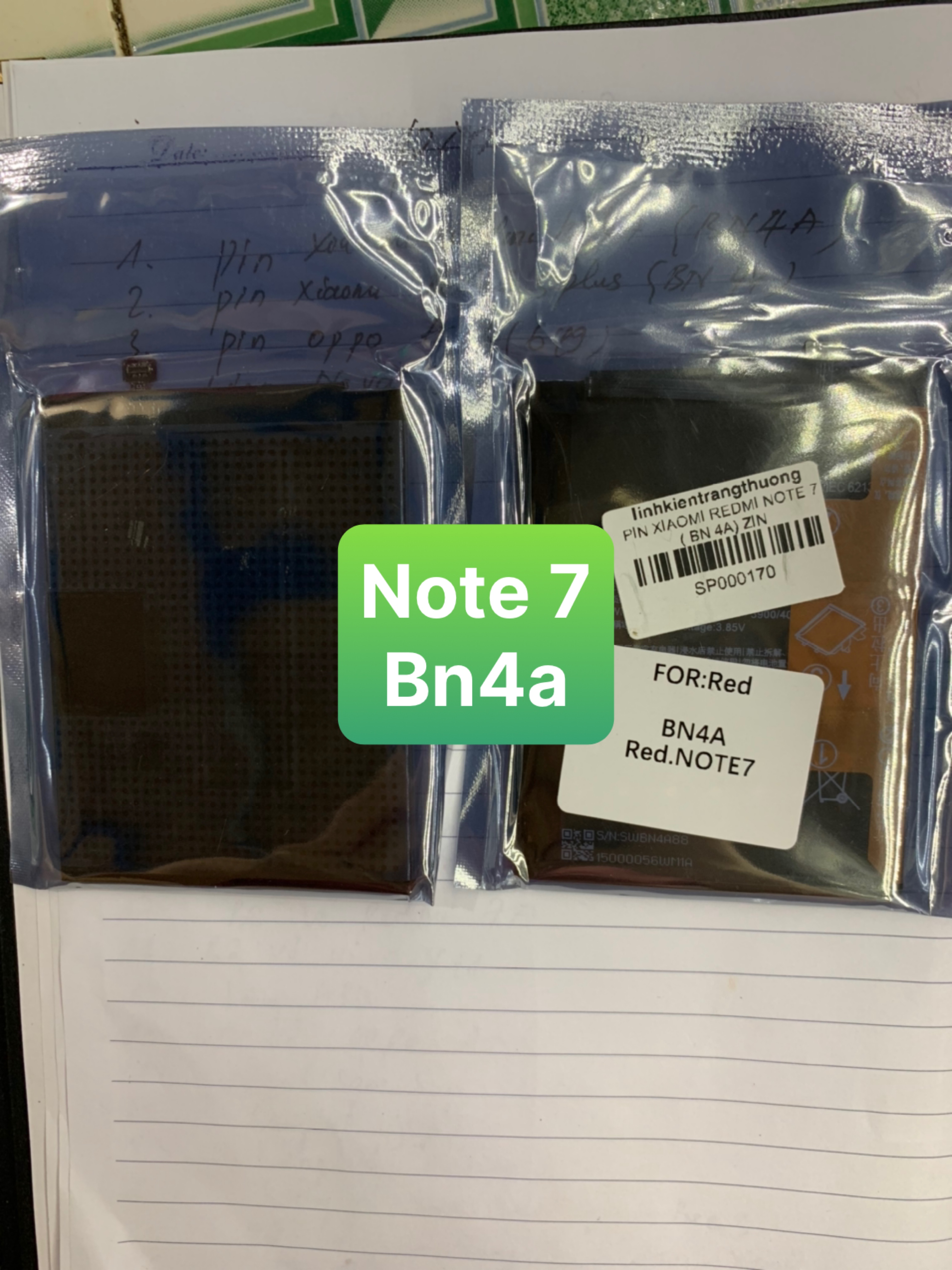Pin zin mới điện thoại xiaomi redmi note 7 / bn4a