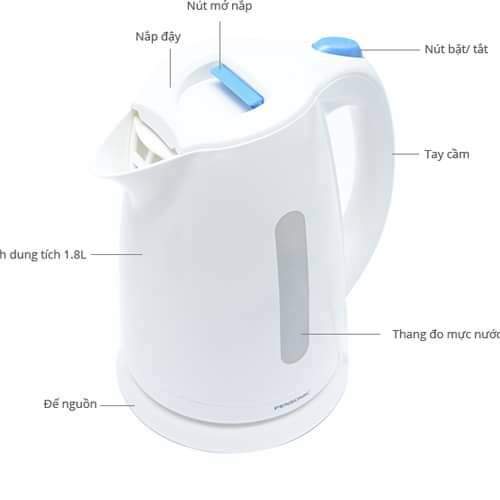 Bình siêu tốc Panafresh 1.7 Lít JK-78 - Nhập khẩu Malaysia
