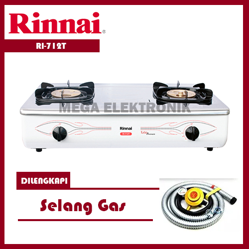 Rinnai RI-712T Kompor Gas 2 Tungku API Turbo Stainless Dilengkapi Paket  Selang Regulator | Lazada Indonesia