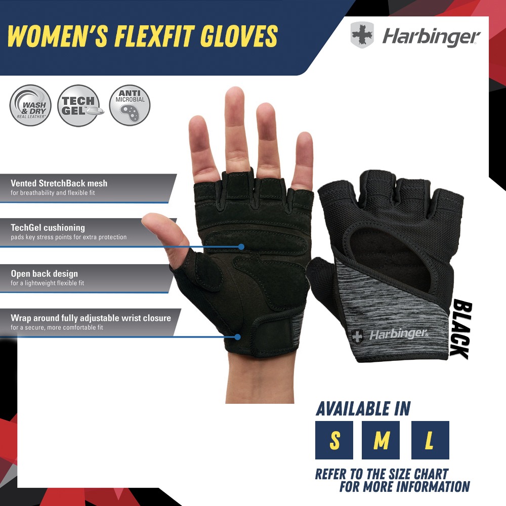 harbinger women's flexfit weightlifting gloves