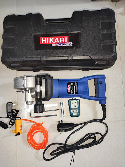 Máy cắt rãnh tường 5 lưỡi Hikari KC-133, lắp 5 lưỡi125X20X1.9 mm hoặc 133x20x1.9, Made in Thailand ,5200w, dây đồng cắt mạnh mẽ, khới động mềm.