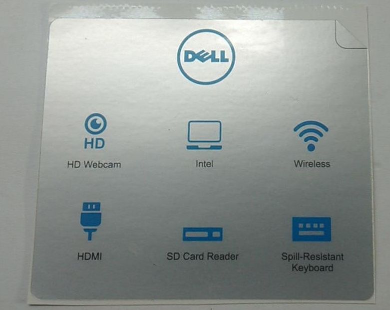 nhãn tem laptop trang trí dell inspiron