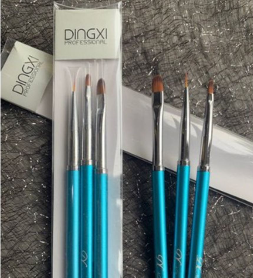 Set cọ 3 cây Dingxi (cọ vẽ nét, cọ hoa cúc, cọ đắp gel)