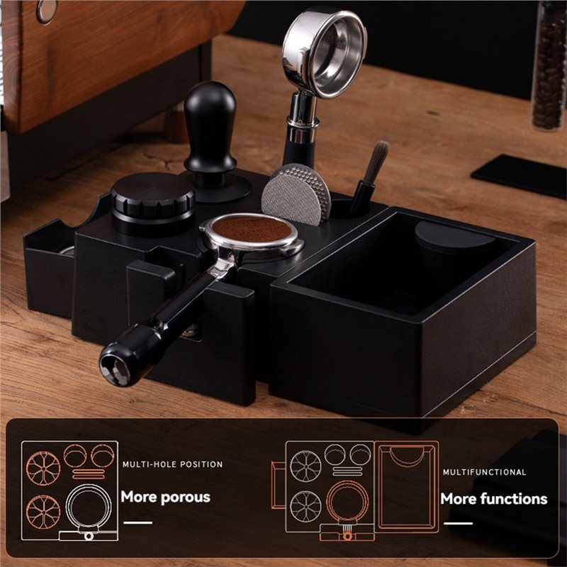 Espresso Knock Box Coffee Tamper Holder 51-58mm General Multifunctional Coffee Tamper Stand Multipurpose Coffee Tool.
