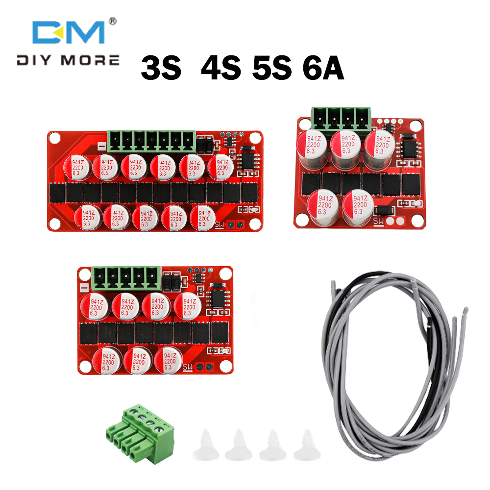 diymore Battery Active Balancer Board 3S 4S 6S 6A Capacitive Active Equalization Board Energy Transfer Board