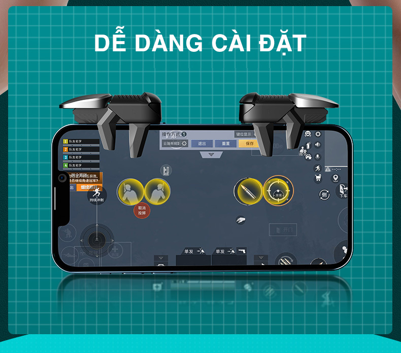 Nút bấm chơi game S07 | Nút bấm 6 ngón chơi game FPS